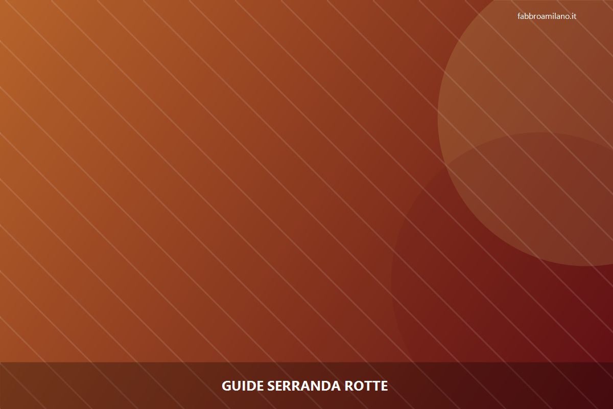 Guide serranda rotte a Milano — riparazione | Flavio, serramentista