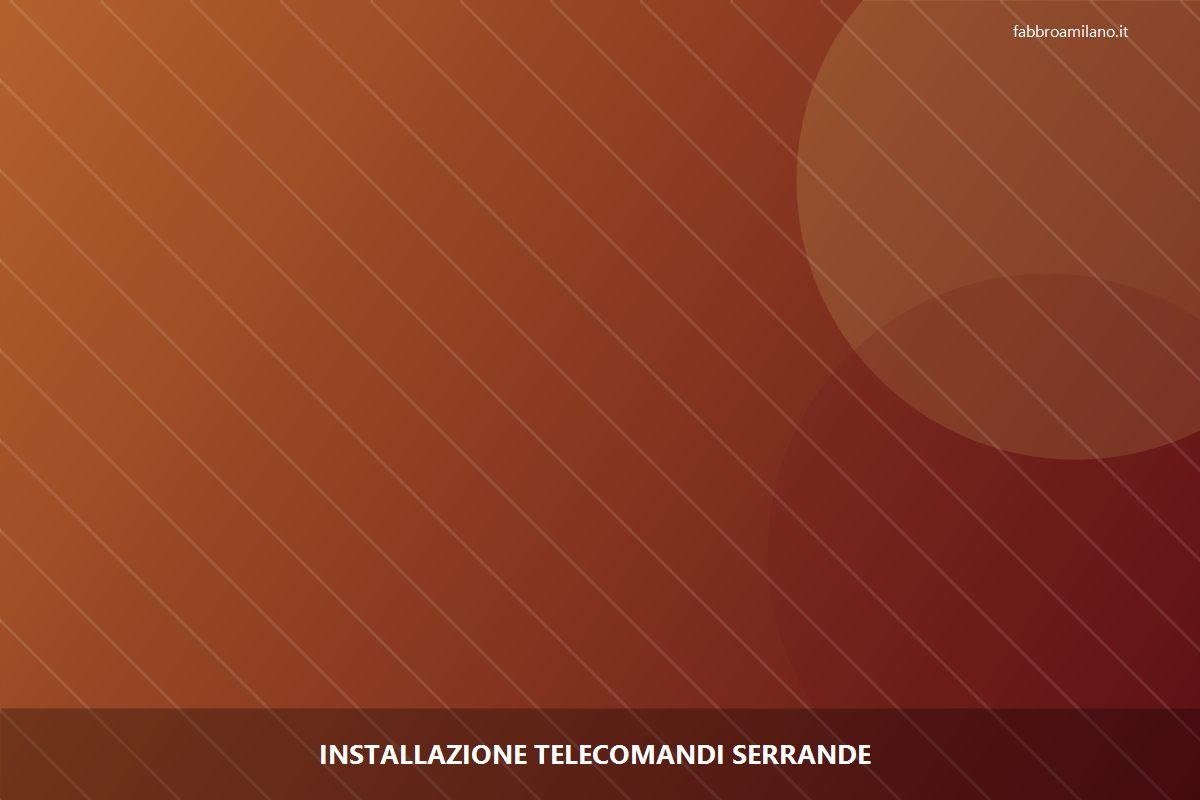 Installazione telecomandi serrande a Milano | Flavio, serramentista
