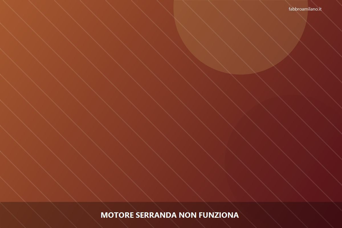 Motore serranda non funziona a Milano — riparazione | Flavio, serramentista