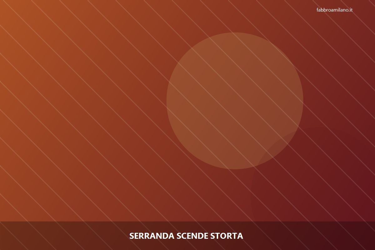 Serranda scende storta a Milano — riparazione | Flavio, serramentista
