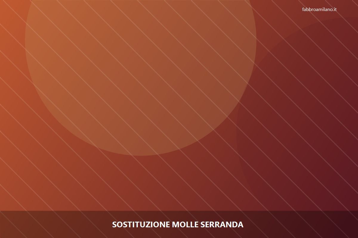 Sostituzione molle serranda a Milano | Flavio, serramentista