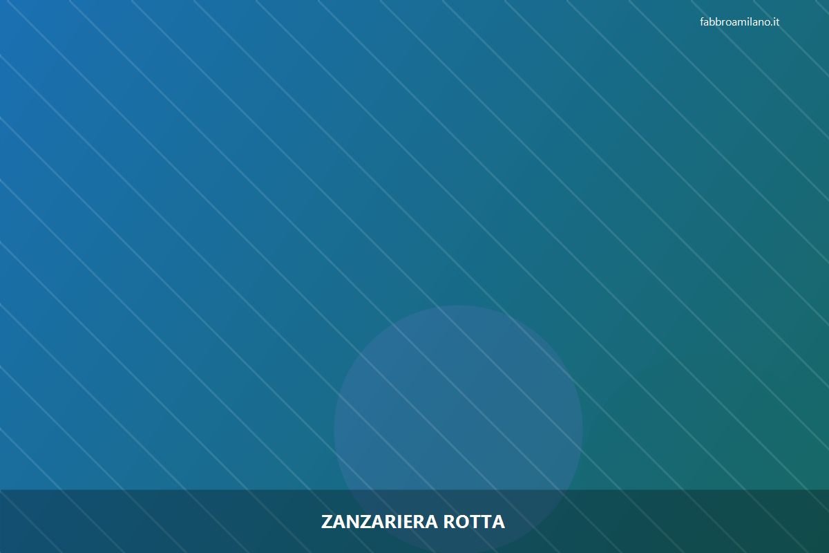 Zanzariera rotta a Milano — riparazione | Flavio, serramentista